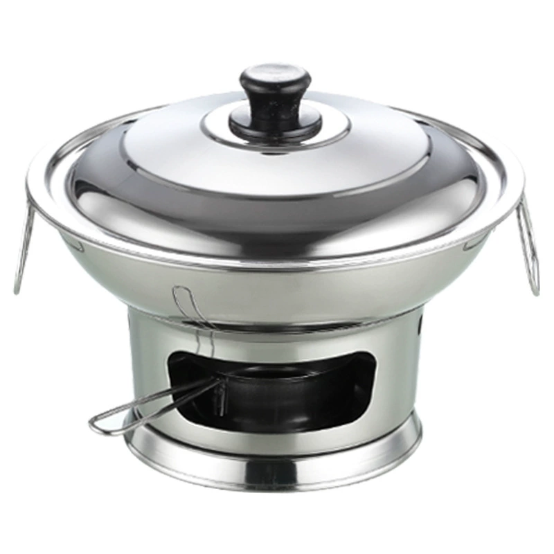 Тайский спиртовой горячий горшок из нержавеющей стали для одного общежития небольшой горшок на открытом воздухе твердая спиртовая плита портативная ветрозащитная плита