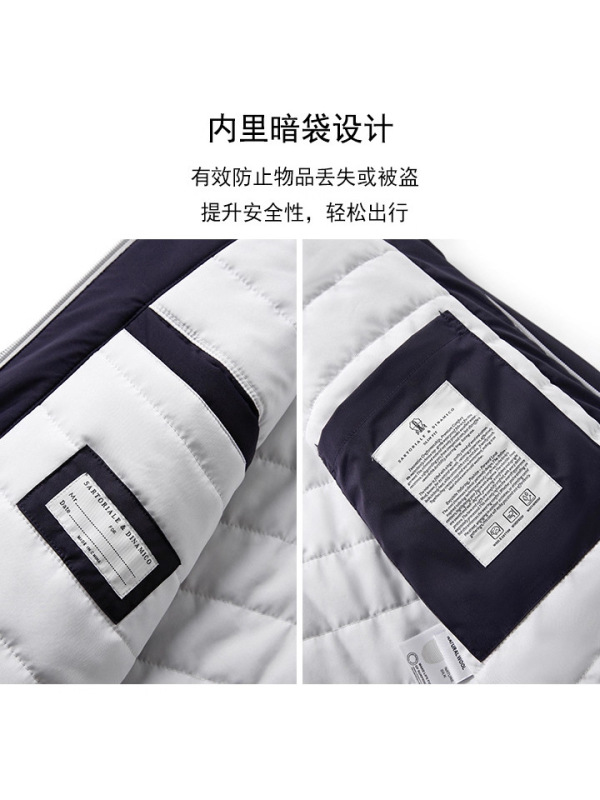 摩登奢品！桑蚕丝+绵羊毛填充~秋冬男士连帽轻暖防风连帽棉衣棉服|undefined