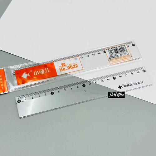 Xiaoyuer wavy ruler 15cm/18cm/20cm transparent hard ruler plastic wear-resistant measuring tool for students