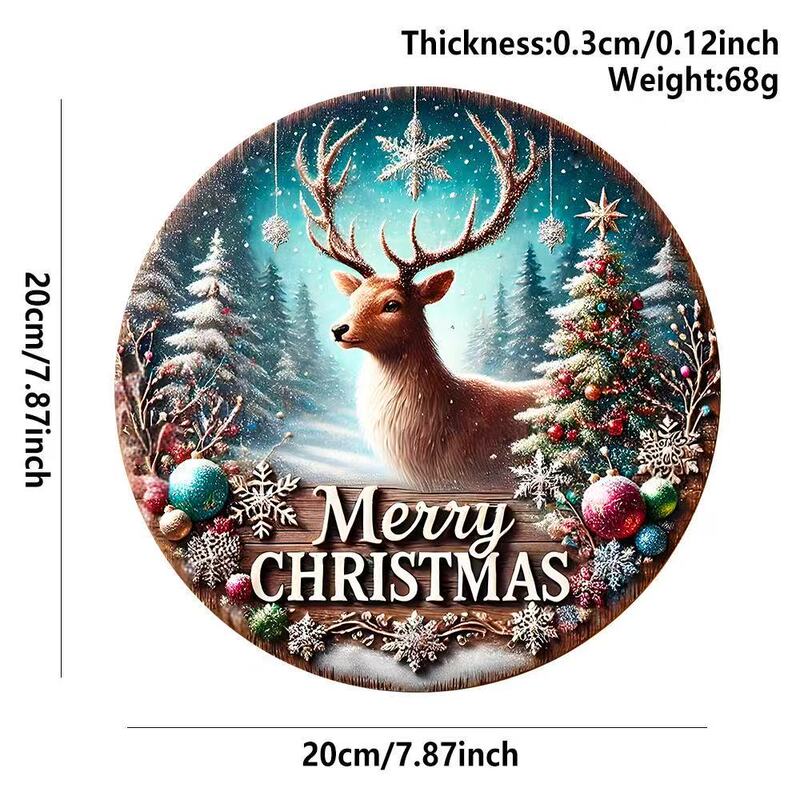 クロスボーダークリスマス木製雪だるまペンダント工芸品クリスマス雰囲気装飾ラウンドサインドアサイン|undefined