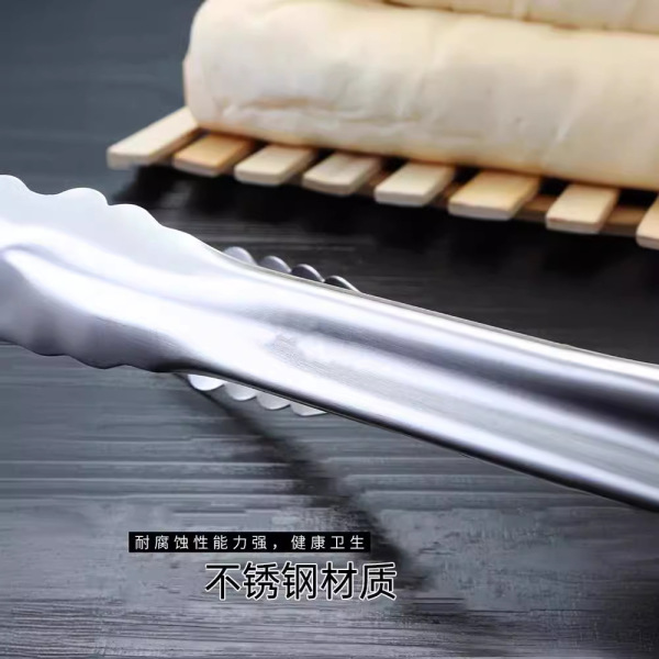 Stainless steel food clip kitchen food bread folder steak spicy hot…