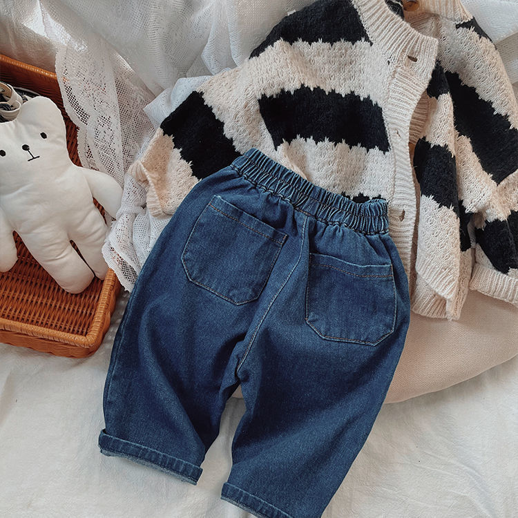 Nuevos niños coreanos 26 primavera y otoño jeans nostálgicos niños niñas rodilla parche bebé zapatos casuales de rábano