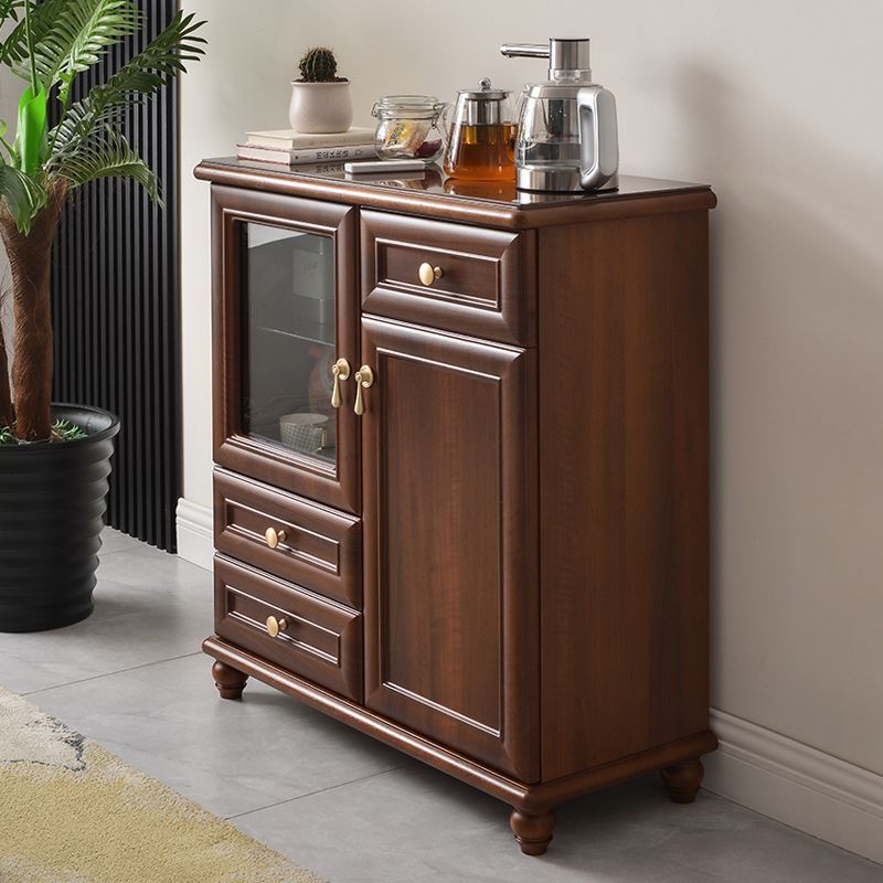 2025 nuevo gabinete de bar de té doméstico de madera china de alta gama totalmente automático dispensador de agua inteligente desinfección gabinete todo en uno