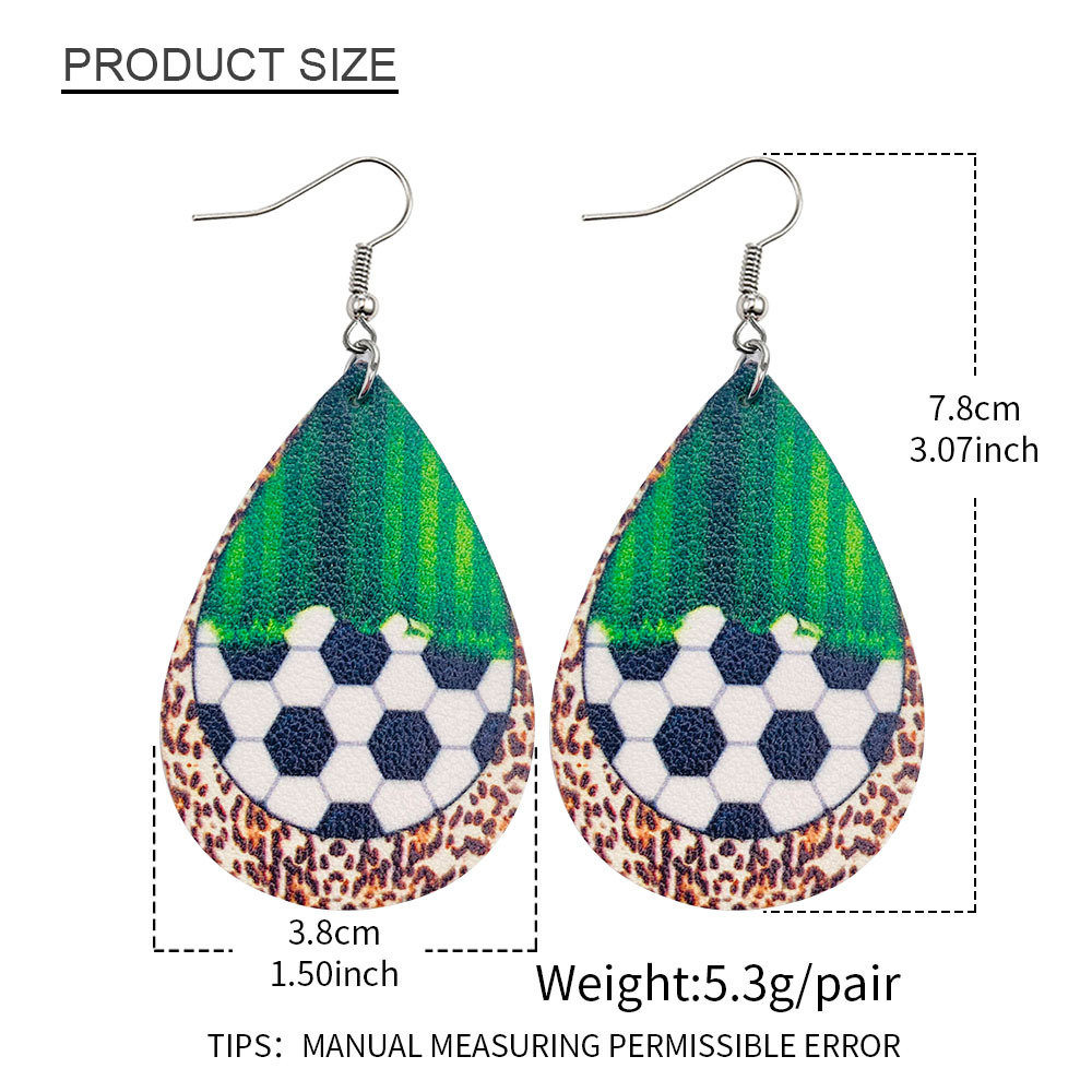 Fashion Ball Pu Leather Women's Drop Earrings 1 Pair display picture 2