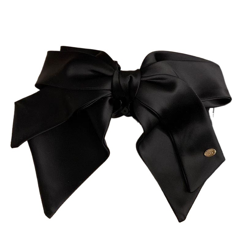2025 Nuovo stile coreano elegante fiocco nero fermaglio per coda di cavallo versatile accessorio per capelli squisito_voghion.com