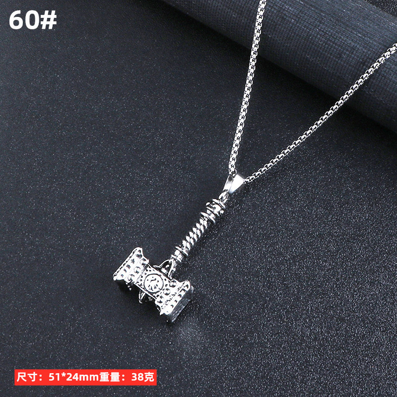 Hombres collar de titanio joyería acero aleación personalizada colgante ins hip hop calle suéter largo cadena accesorios colgantes