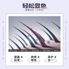 Three Magic Hair Stylists Easy Brush Color & Dye Hair Medium Cover Gray Plant Dye Hair Paste Manufacturer Wholesale