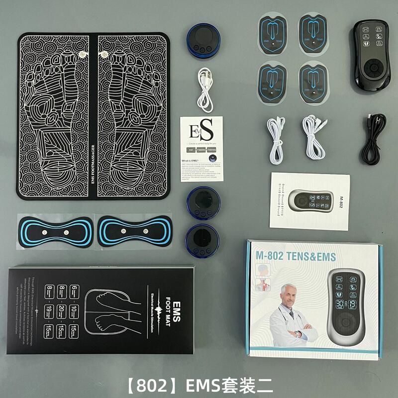 多機能EMS電気パルス足裏マッサージパッド、頸椎経絡マッサージパッチ、パルス理学療法フットパッド、電子パルス|undefined