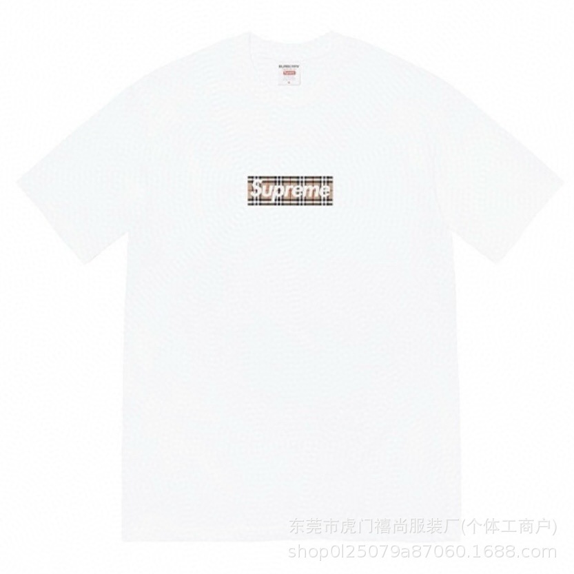Supreme Burberry Box Logo T-shirt White