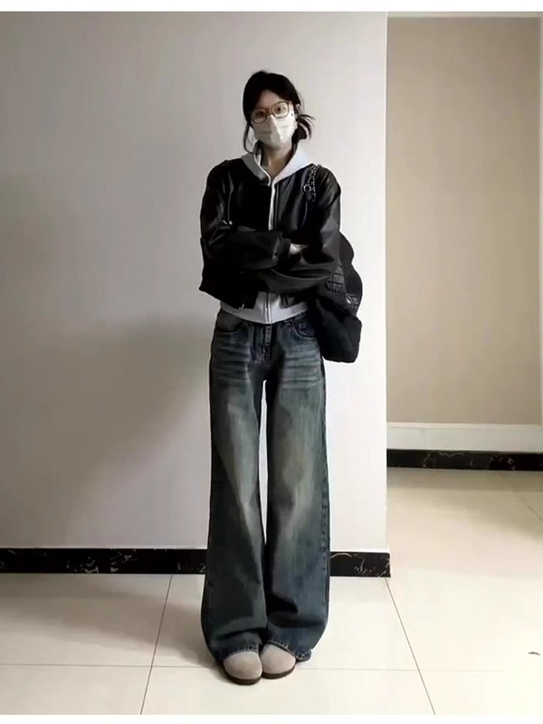灰色修身短款卫衣外套女春秋显瘦正肩早秋穿搭上衣小个子连帽收腰|undefined