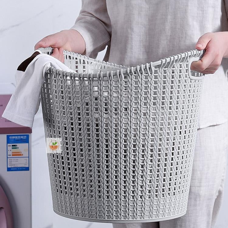 2F收納桶大容量加厚洗衣藍儲物籃裝毛巾納筐藍子塑料框毛巾收納框