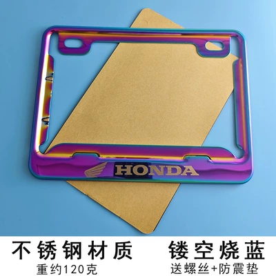Nömrə qabı Plate Holder, New Era 400 - stainless-steel-honda-burnt-blue-includes-screws-wrench-and-anti-vibration-pads