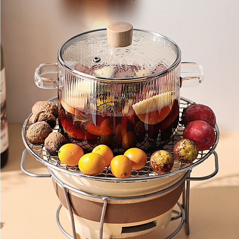 Borosilicate Material Casual Elegant Pastoral Solid Color Borosilicate Pot 1 Piece