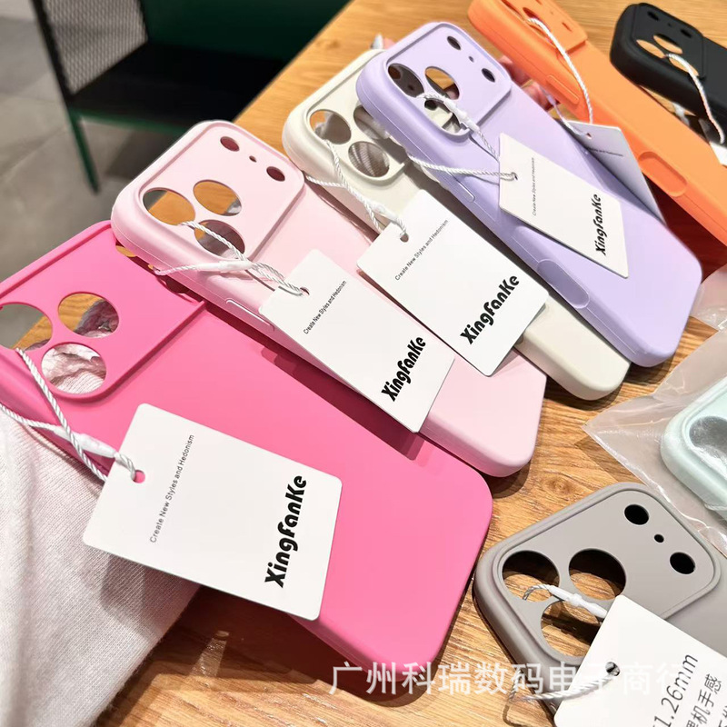 Suitable for Iphone17Promax Liquid Silicone Phone Case Apple 16 Simple 15Pro Fine Hole 13/14 New Model Suitable for Iphone17Promax Liquid Silicone Phone Case Apple 16 Simple 15Pro Fine Hole 13/14 New Model