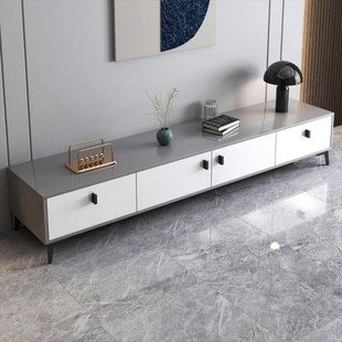 TV cabinet modern minimalist living room home small apartment floor new light luxury Italian coffee table TV cabinet combination
