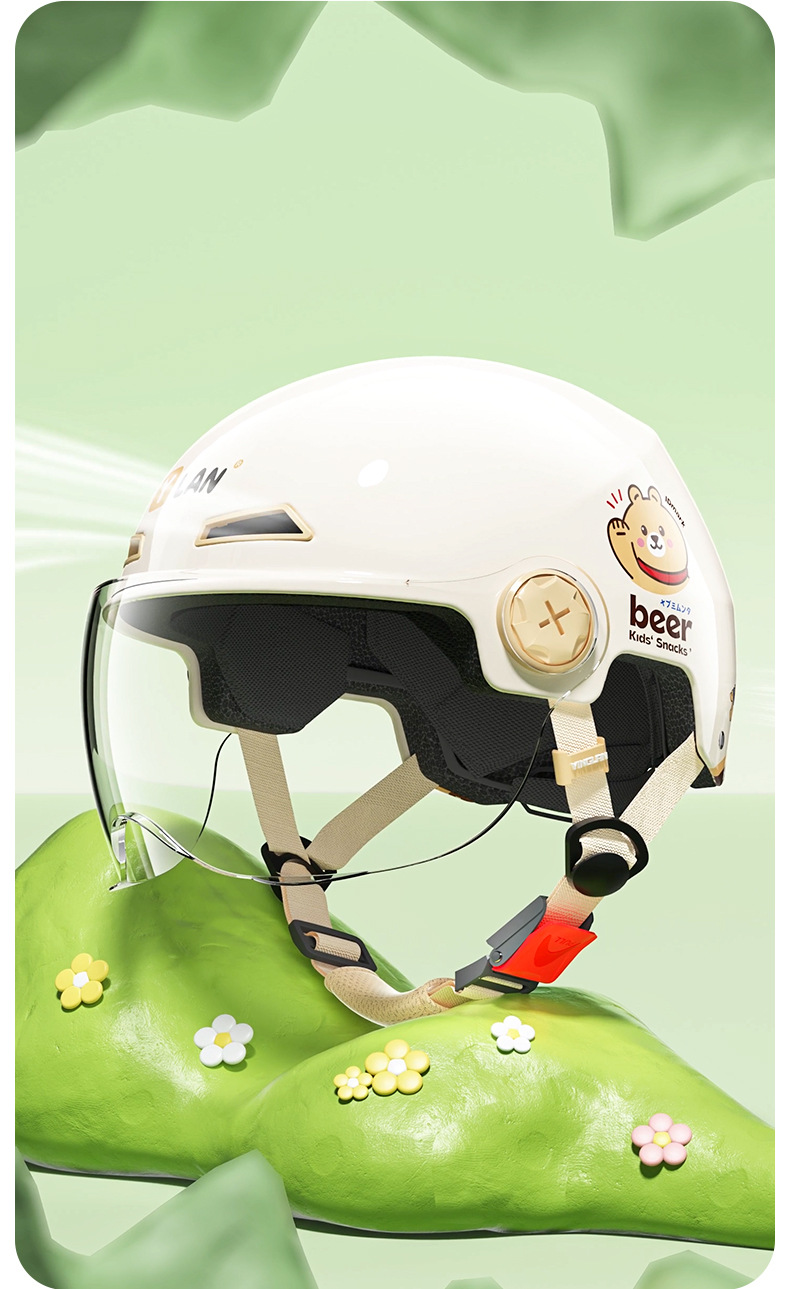 Yinglan Helmet Women's Electric Vehicle Men's Summer Sun Protection Uv Summer Half Helmet 3C Certified Battery Motorcycle Helmet