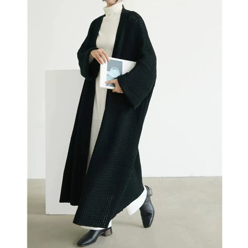 Демисезонная длинная кардиган, свитер, куртка, oversize, плюс размер