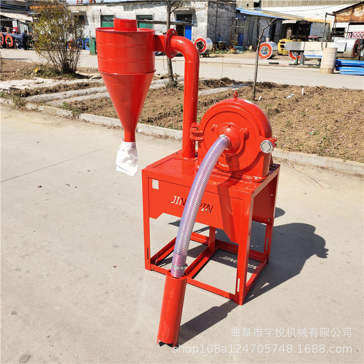 自吸式饲料粉碎机  齿爪式磨面机 小型无尘麦麸打粉机