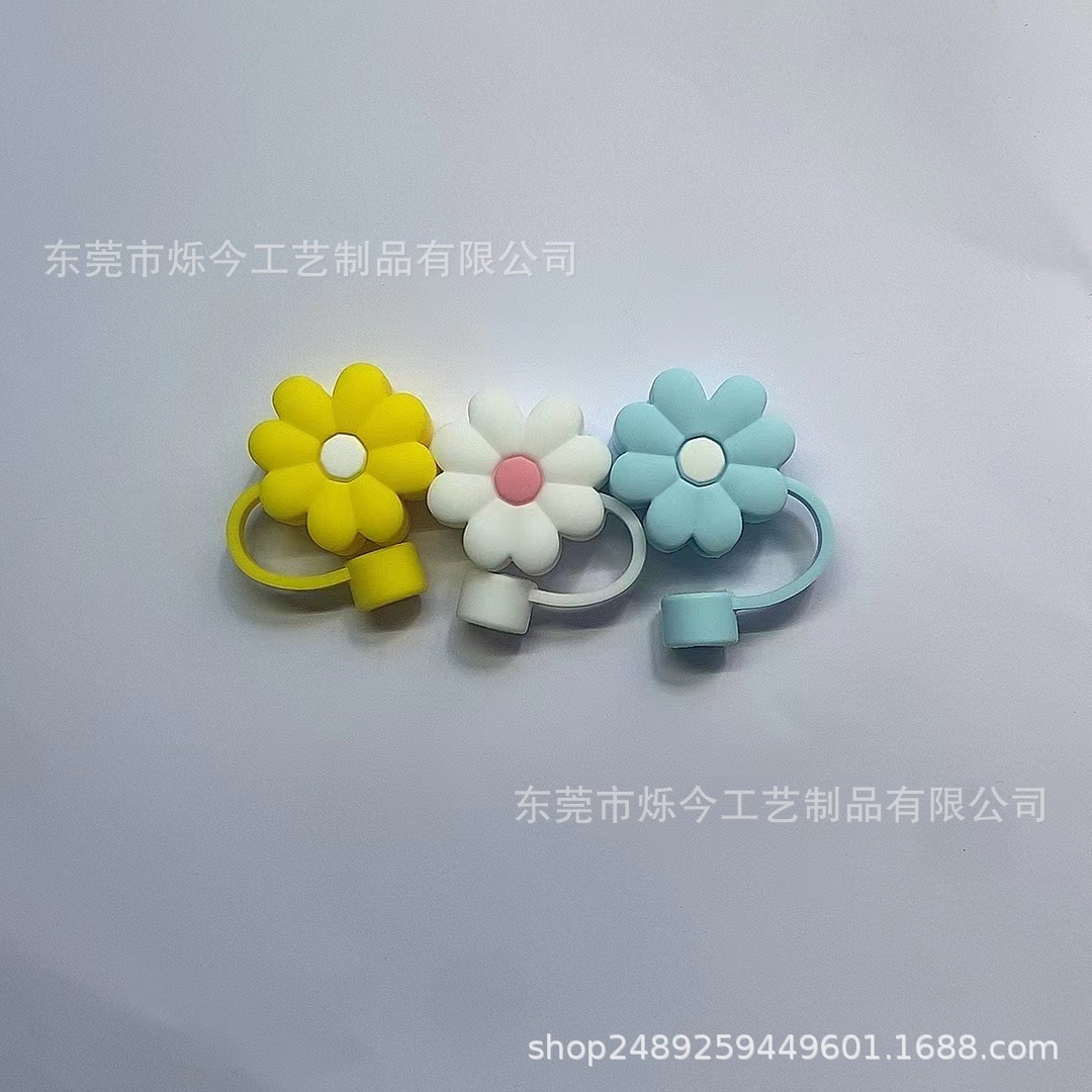 Cubierta de paja a prueba de polvo Enchufe de paja rojo neto transfronterizo linda chica tapa de paja de silicona cubierta de paja de té de leche de calidad alimentaria