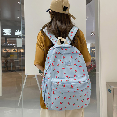 Fashionable Women's Large Capacity 2024 Summer Travel Backpack for College Students, Versatile Double Shoulder Bag, Drop Shipping One Piece