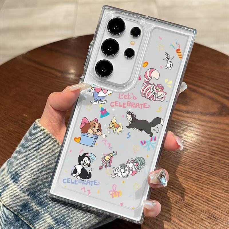 Cute Cartoon Case Suitable for Samsung S24Ultra Mobile Phone Case Galaxy S23Plus/S22 Protective Case S24