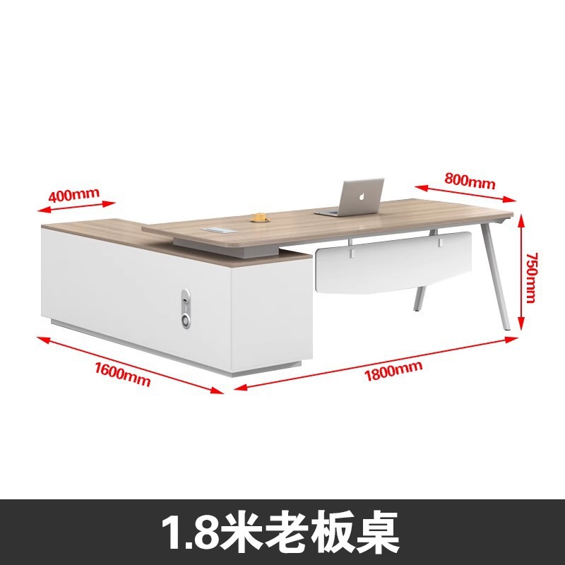 Moderno simple tablero jefe escritorio gerente oficina de lujo ligero gran escritorio combinación de muebles de oficina para llevar a cabo la hoja de ingeniería