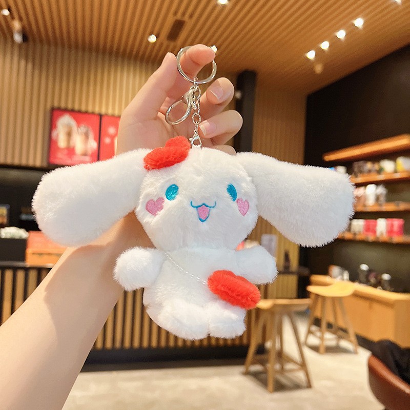 Oso lindo celebración flor muñeca colgante felpa pareja muñeca escuela adornos pequeños accesorios llavero al por mayor