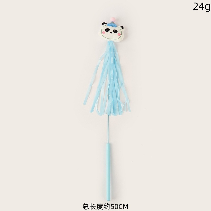 新款逗猫棒卡通动物仙女逗猫棒长杆铃铛自嗨解闷猫咪玩具宠物用品|undefined