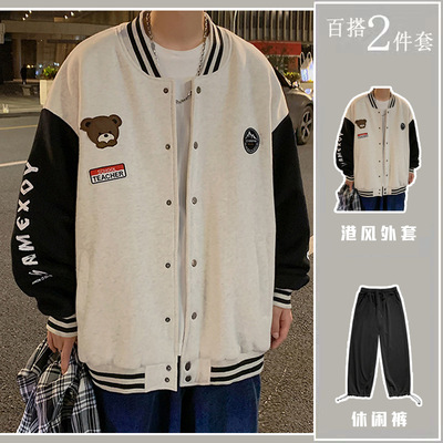 Teenagers mlb man coat Spring and autumn season 2022 new pattern Chaopai Easy motion Long sleeve Versatile suit