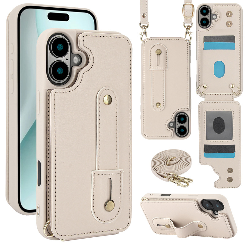 Suitable for Apple 17 Phone Case, Samsung S26 Ultra Phone Case, Samsung A17 Anti-Drop Wristband Card Holder Phone Case