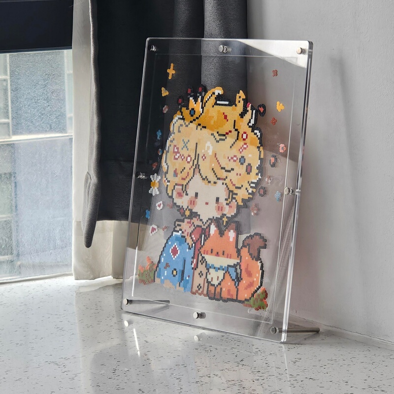 Acrylic puzzle photo frame, finished product storage, transparent display frame, picture frame, empty frame, desktop shelf stand