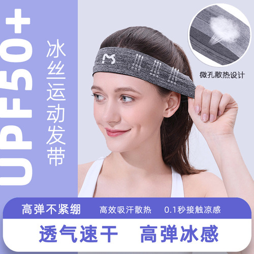 MEETSUNNY Sports Headband for Men Gym Yoga Sweat Absorbent Ice Silk Hairband Non-Slip forehead Protection Headband for Women