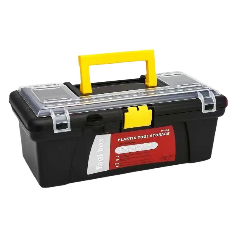 Refuerzo resistente a la compresión Caja de almacenamiento de arte para el hogar de 10 pulgadas Caja de almacenamiento de piezas de herramientas de reparación de automóviles Caja de herramientas de hardware de plástico