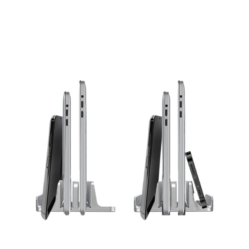 Aleación de aluminio portátil soporte vertical soporte la computadora MacBook Pro escritorio estante almacenamiento base