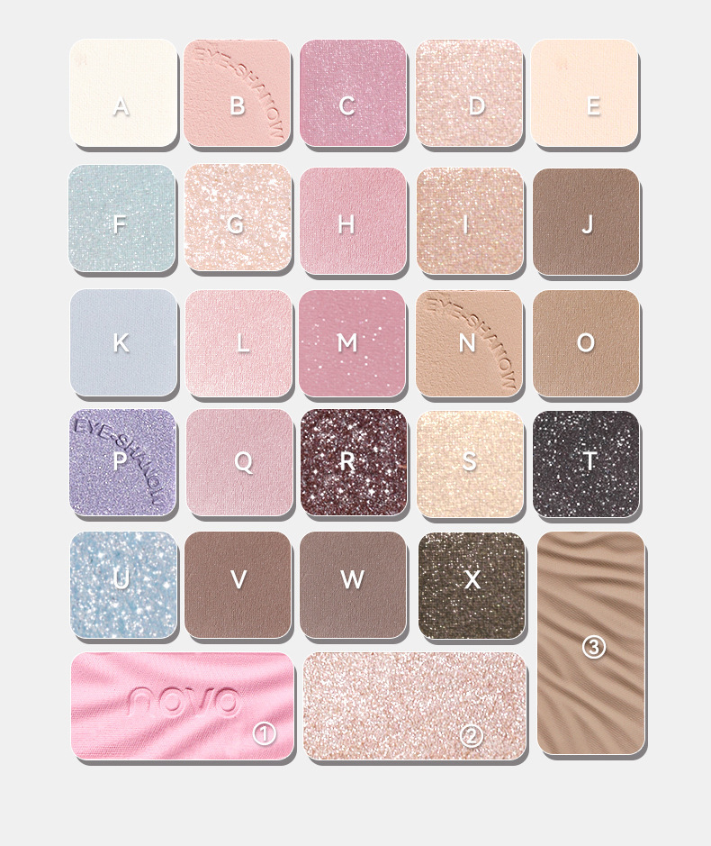 NOVO's new 27-color makeup palette features low saturation, pearlescent, matte, and high-gloss contour blush and eyeshadow, making it versatile for daily use undefined
