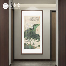 于非闇工笔花鸟画名家画作新中式玄关装饰画走廊过道尽头挂画国画