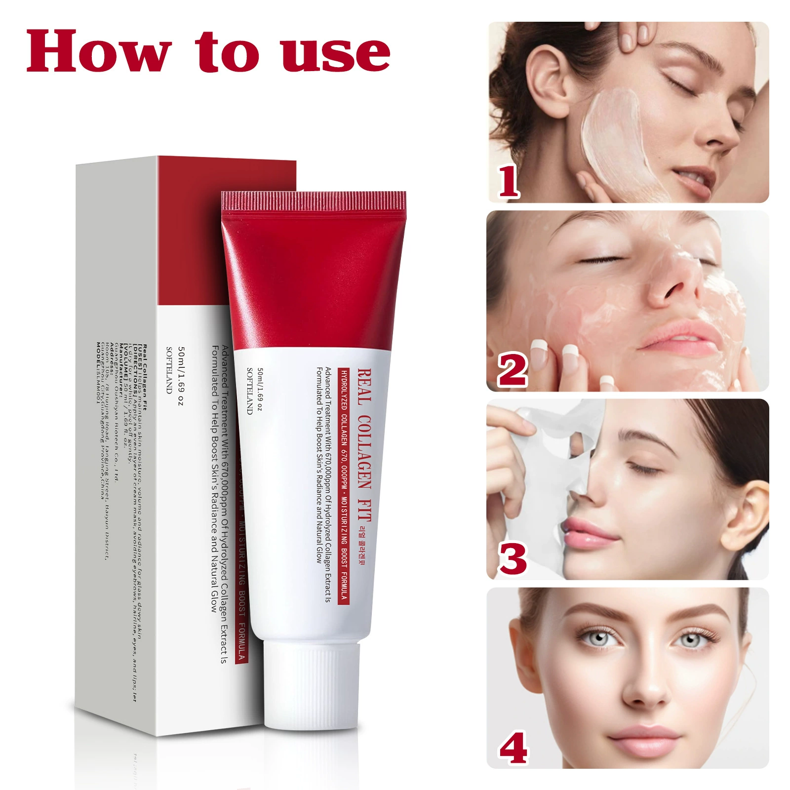 (Cross-border trading), collagen, smoothing moisturizing face mask, (Physicals), easy application