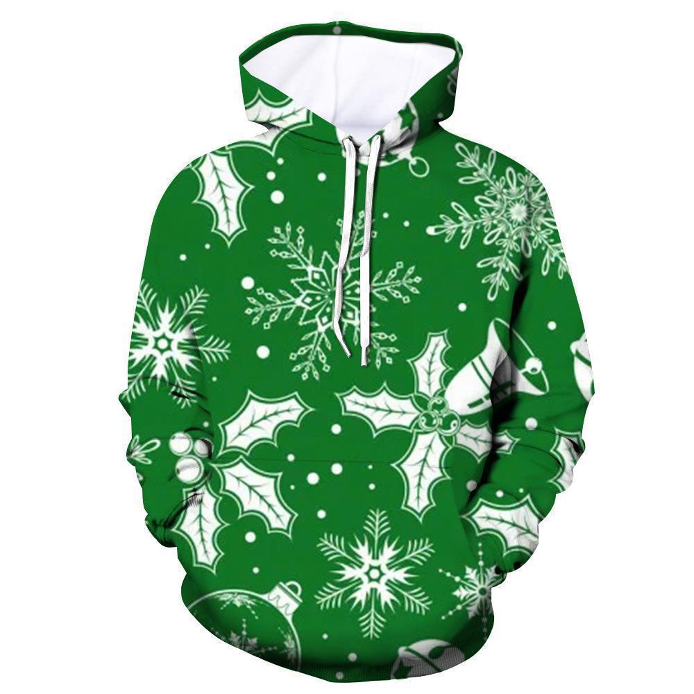 2024 Sudadera de moda transfronteriza de nuevo estilo europeo y americano Navidad 3D impresión digital sudadera con capucha para hombre suéter para niños
