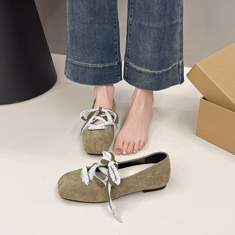 Korean-style Shallow Ballet Flats For Women, Soft-soled, Early Spring 2025, French Retro Mary Jane Shoes With Internal_vogvips.com