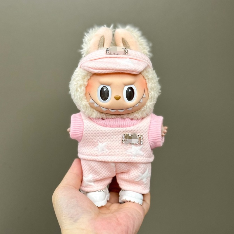 卸売ラブブベビー服 17 センチメートルブラインドボックスペンダント第一世代と第二世代のビニール人形着替えベビー服セット|undefined
