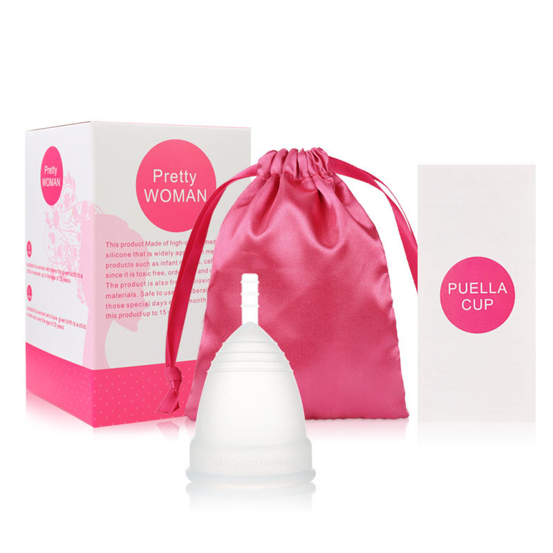 シリコン月経カップクロスボーダー人気卸売女性生理日大叔母神器月事カップ水泳収納袋セット|undefined