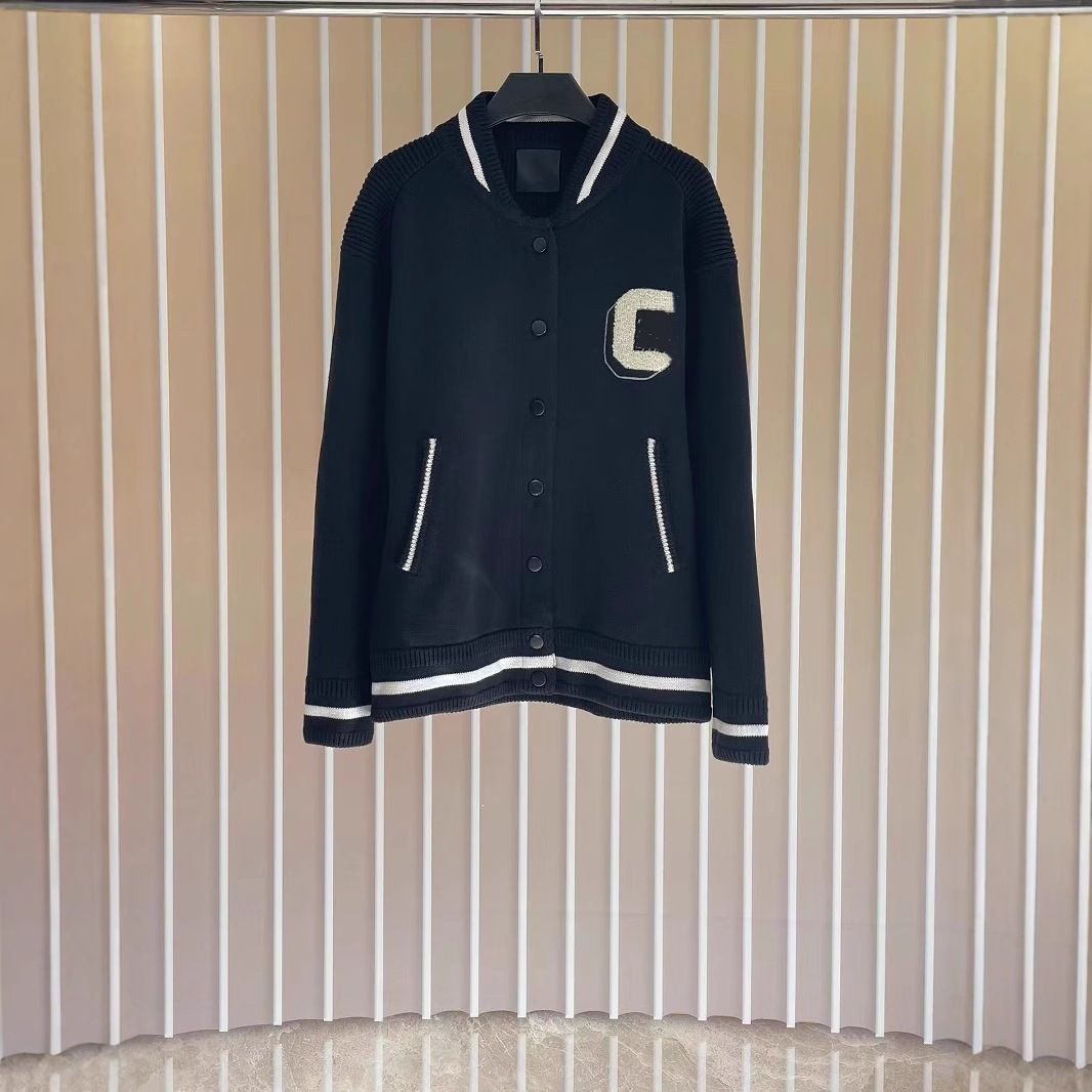 毒家现货高品质GV家新款针织棒球服外套时尚百搭宽松版型男女同款