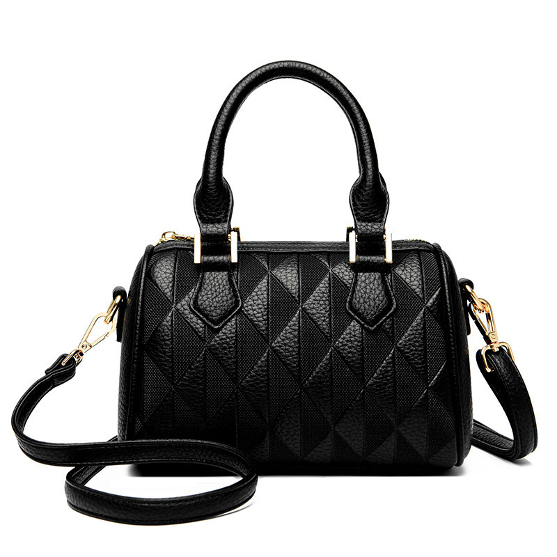 Wholesale Products Fashion Women Boston Bag Large Capacity Woven Pattern Crossbody Bag Inspired Designer Casual Hand