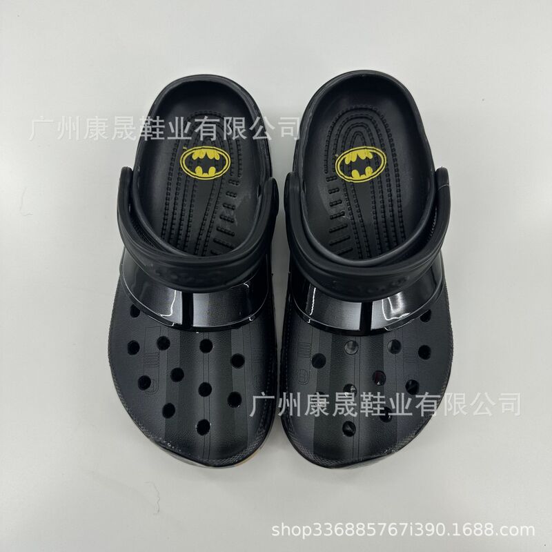 Cross Batman Classic Clogs Beach Shoes Sandals Cartoon Summer Baotou Non-Slip Comfortable Casual Slippers