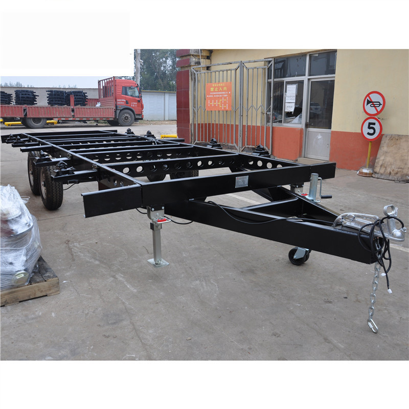 2.5吨物流拖车 骨架拖车 房车底盘 集装箱转运挂车 框架运输拖车