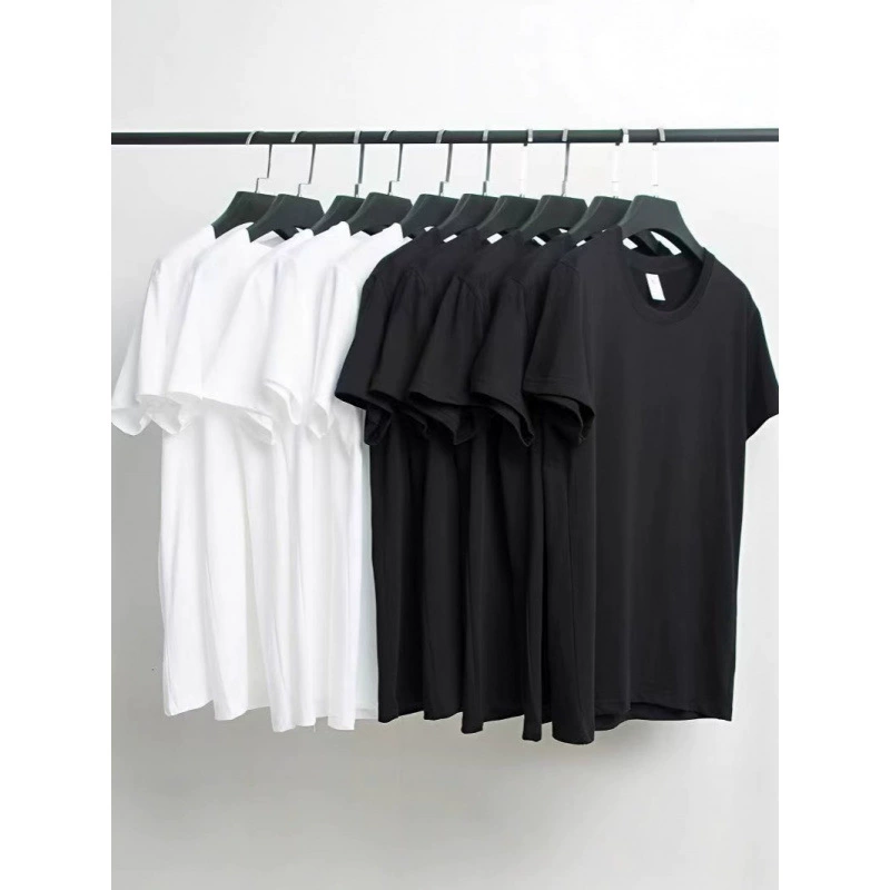 Вау, высококачественная хлопковая футболка из Синьцзяна, 180 г, чисто-белая непрозрачная футболка с короткими рукавами, мужская свободная повседневная рубашка, футболка