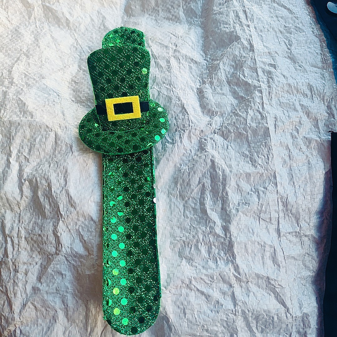 En stock irlandés Festival diadema St. Patrick trébol sombrero diadema cabeza hebilla lentejuelas arco diadema