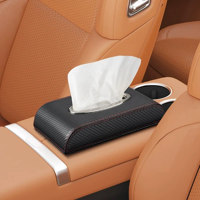 Simple Car Accessories Desktop and Car tissue box/set - seat-type-black