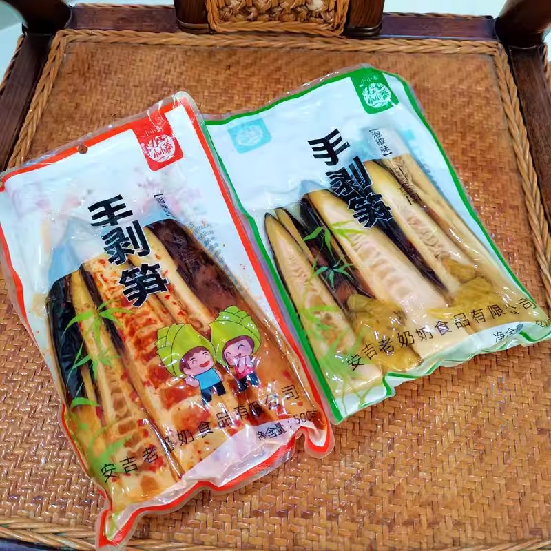 Hand-Peeled Bamboo Shoots Ready to Eat Pickled Pepper Flavor 500g Bag Spicy Snack specifications