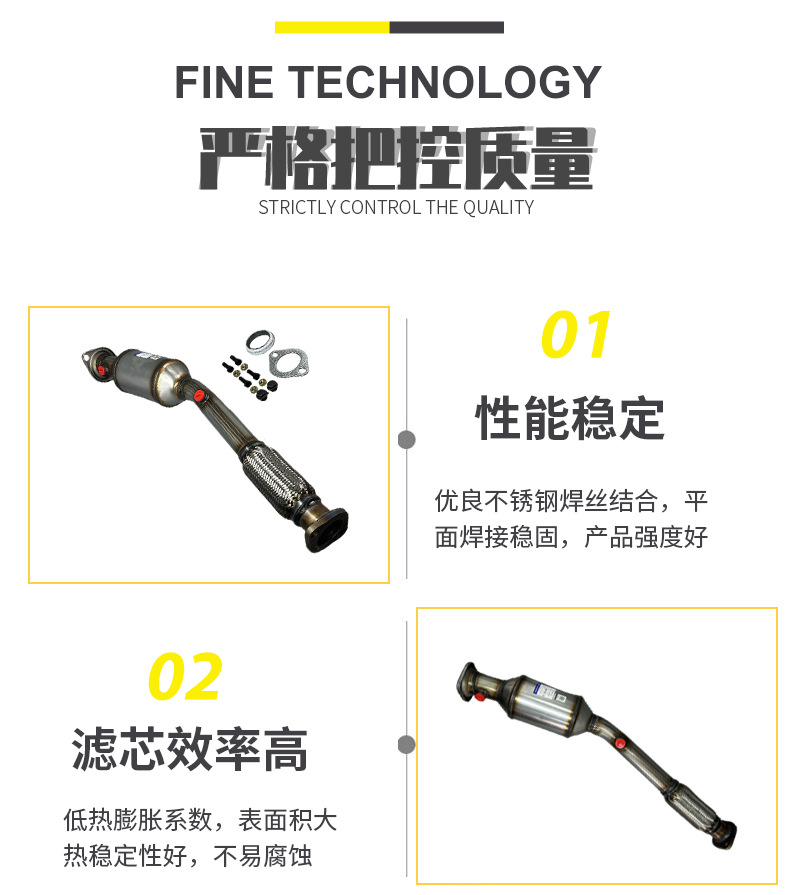 Directly Supplied from the Manufacturer, the Three-Way Catalytic Converter Assembly Is Suitable for the Geely Series Emgrand Dual-Port Three-Way Catalytic Converter
